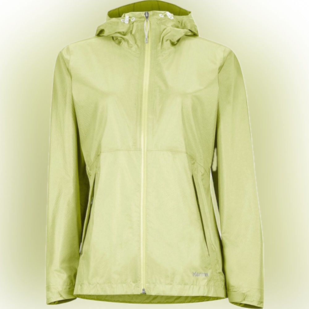 Marmot Crystalline Women's Lightweight Waterproof Rain Jacket Citrus, Size Large